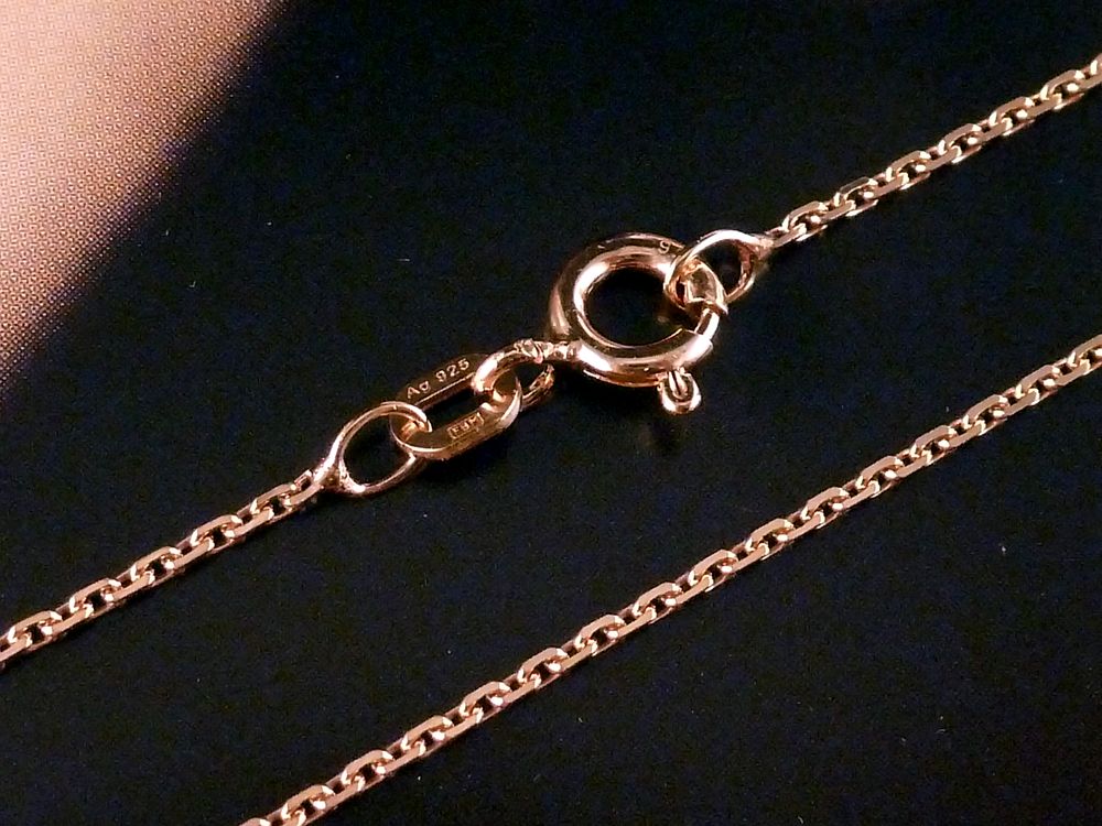 Ankerkette 925 Sterling Silber rosegold – Bild 3